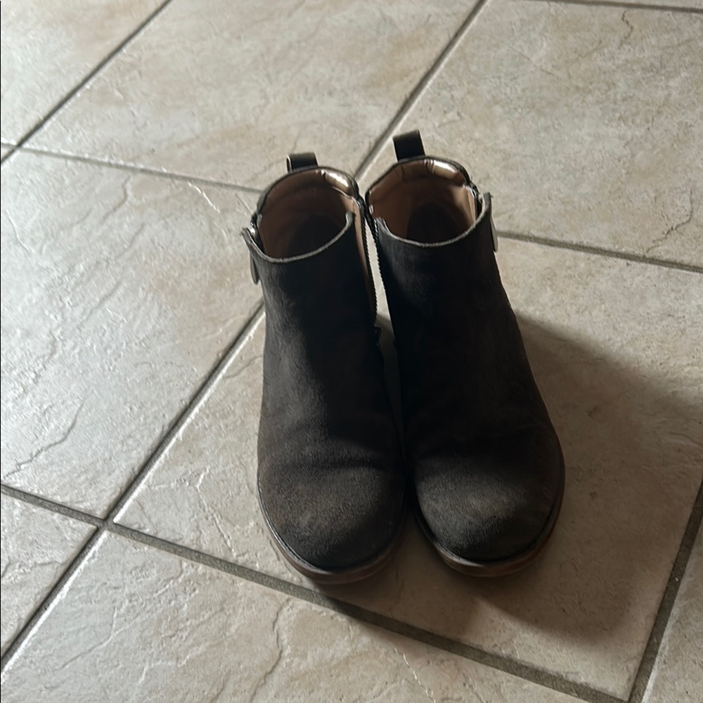 Franco Sarto Brown Leather|Suede  Ankle Boots -Size 6.5 - Very Good Condition